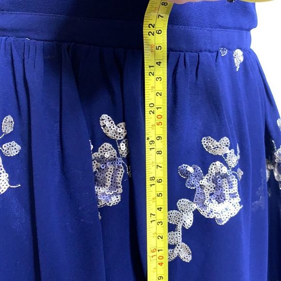 Little Mistress Sequin Floral Strap Dress - Picture 7 of 10